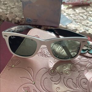 Ray-Ban Classic White and Black Sunglasses